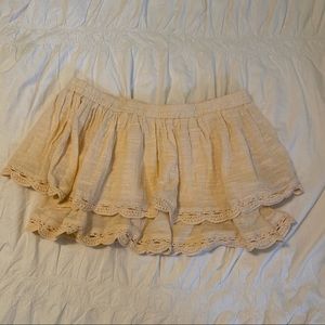 Ripcurl Layered Off the Shoulder Crop Top - Cream